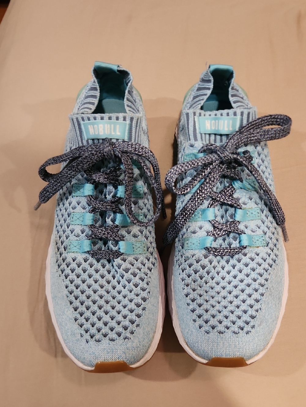 NOBULL Light Aqua and Teal Knit Training Shoes